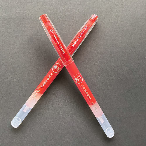 晨光红色水笔软胶握红笔教师用笔