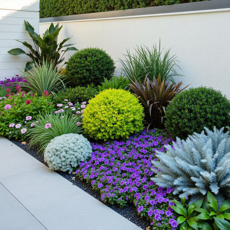 花园绿化别墅花镜搭配组合绿植物