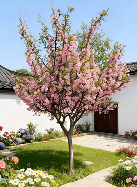 绚丽四季海棠花树苗盆栽西府海棠花庭院阳台耐寒花卉植物垂丝海棠
