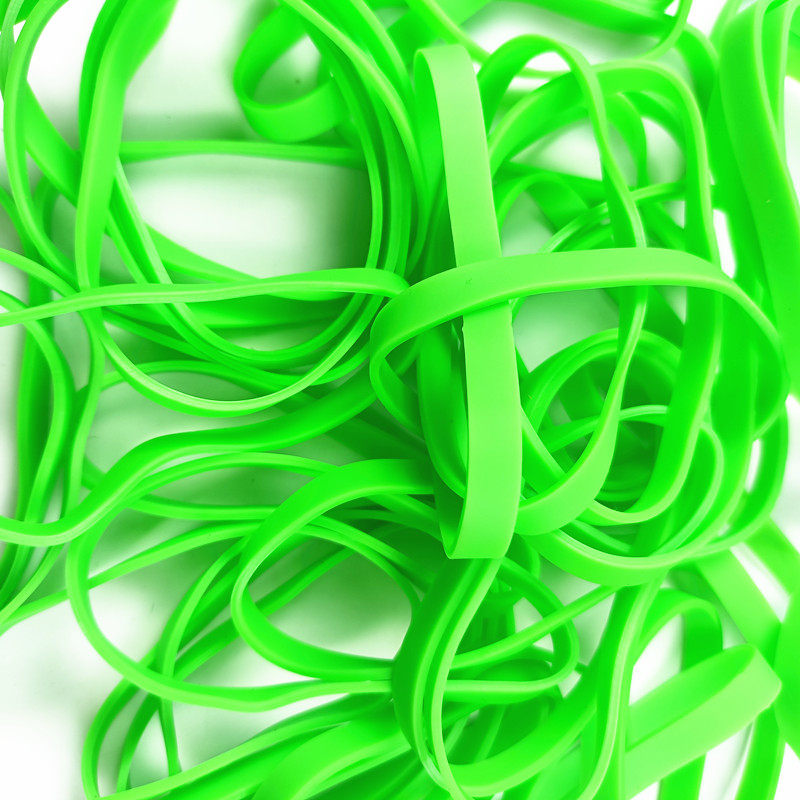 绿色橡皮筋捆绑收纳整理工具有弹力拉长周长180宽6毫米皮圈定做