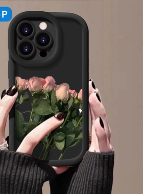 凤凤适用苹果16promax/15pro max的手机壳iphone15pro黑色高级感14小众玫瑰13软硅胶全包镜头max防摔套女款