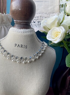 清冷感珍珠项链女小众高级手工串珠复古颈链项链