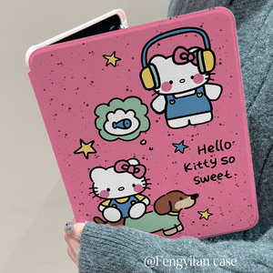 腊肠狗kitty猫适用iPad保护壳Pro13寸/11寸360可旋转10.2寸苹果ipad9平板保护套ipad10代防摔mini6/7带笔槽