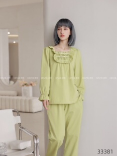 家居服可外穿套装 甜美可爱长袖 33381 韩版 睡衣女士春秋纯棉长袖