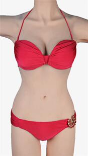 外贸三角比基尼分体女泳衣贝壳杯温泉沙滩泳装 清仓 断码