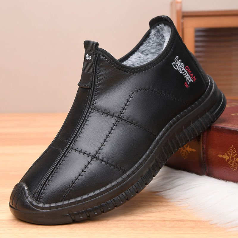 2025冬季新款棉鞋男士保暖靴子加绒加厚防水防滑爸爸鞋老北京棉鞋