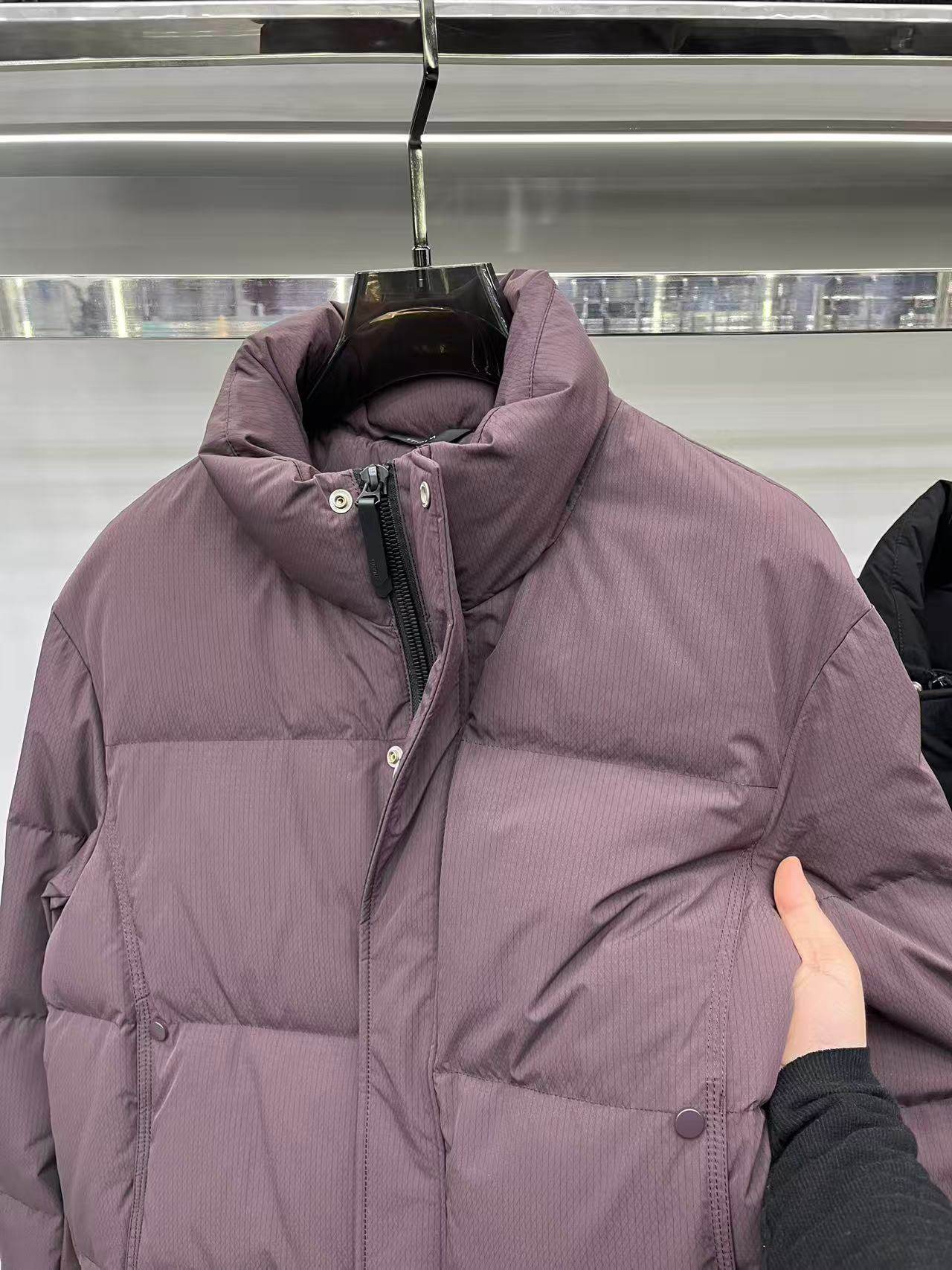 高档轻奢冬季男士羽绒服短款商务时尚简约立领白鸭绒加厚保暖外套