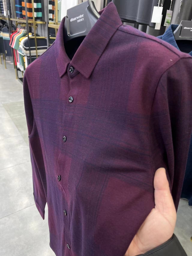 羊毛长袖衬衫谛索威尔商务休闲