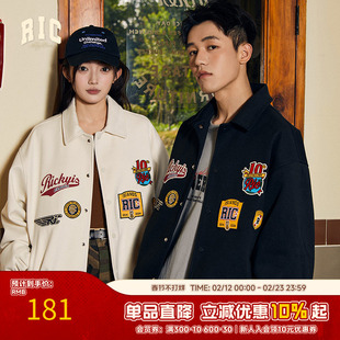 RickyisClown2024秋冬新款勋章夹克美式潮牌高街嘻哈外套男女同款