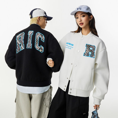 RIC迷民族棒球服外套男秋季夹克
