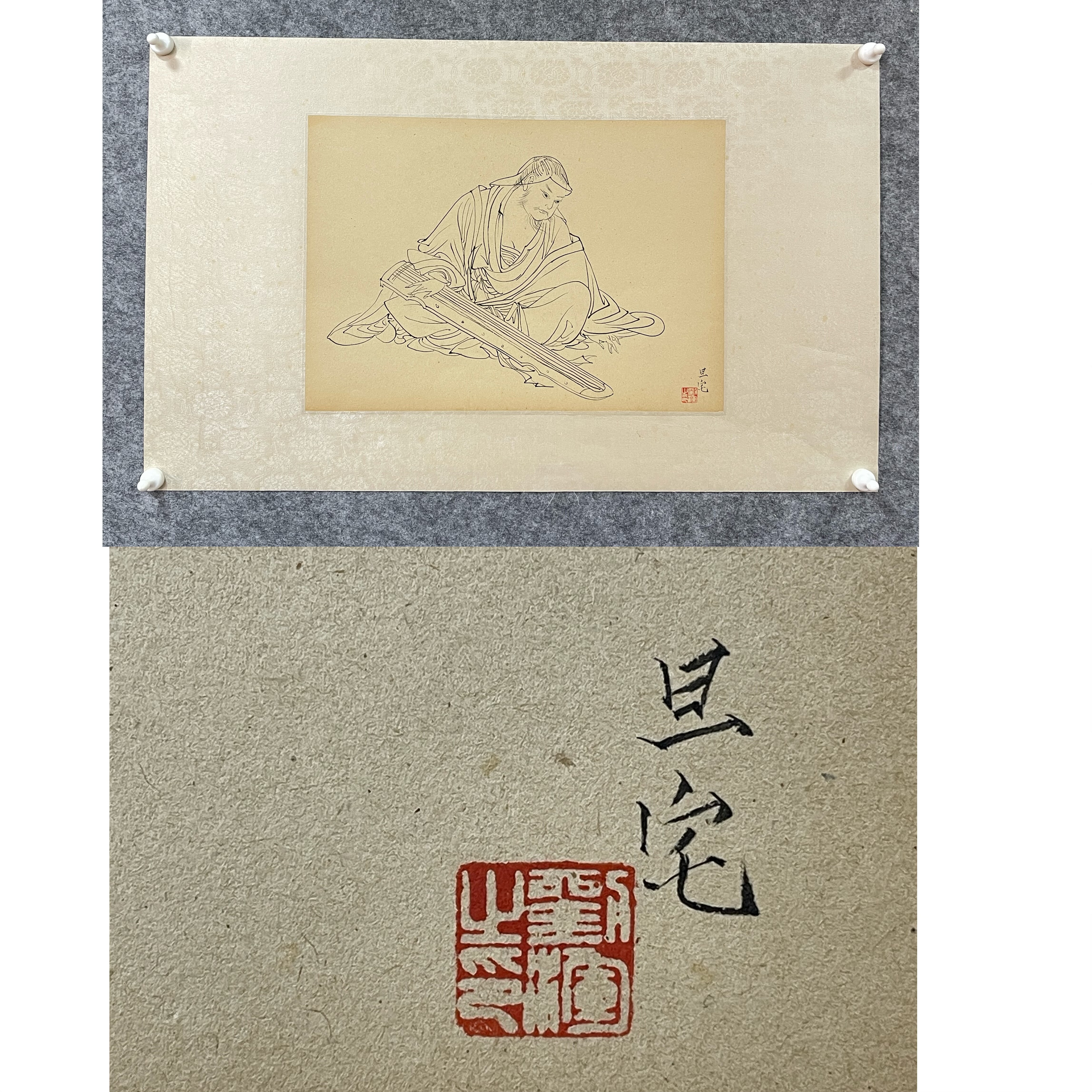 刘旦宅 白描高士图 镜心 纯手绘国画书法字画 R07737