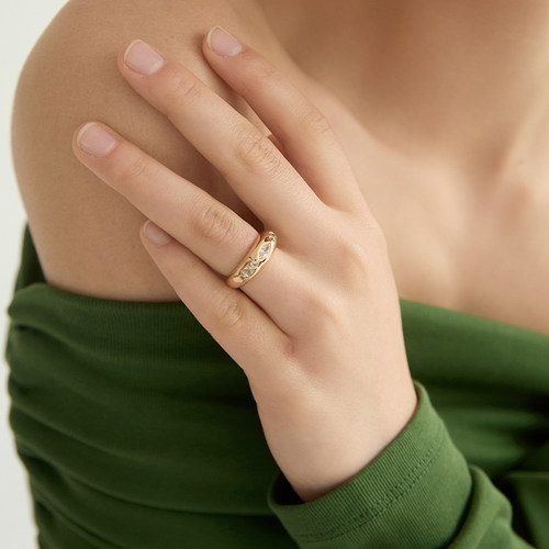 气质金钻石戒指原创设计