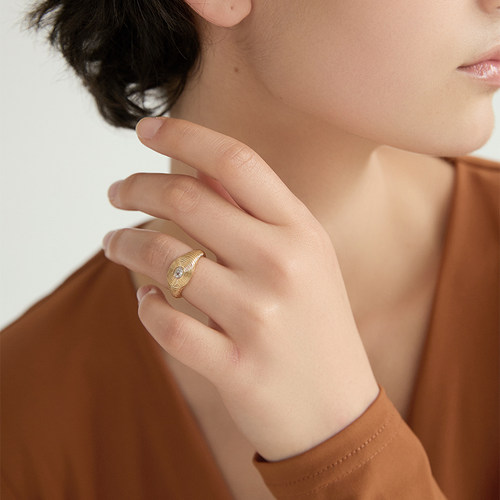 AuRevoirLesFilles年轮镶钻戒指