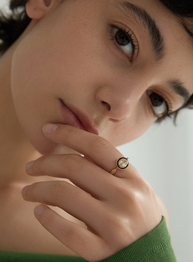 AuRevoirLesFilles黑色滴油戒指