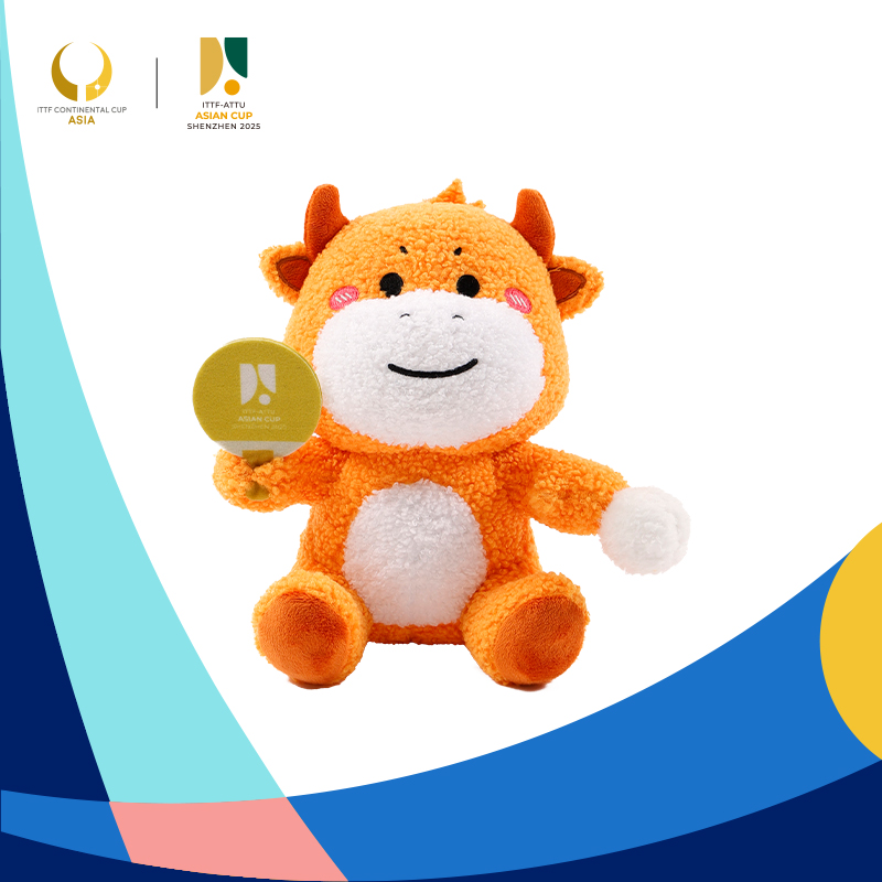 第34届国际乒联亚乒联盟亚洲杯毛绒吉祥物玩偶乒乓球迷周边纪念品