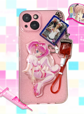 废物点心DIY美少女恋爱病栋气囊支架挂件适用于iPhone17手机壳