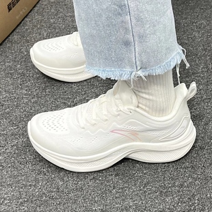 安踏飞云轻便跑鞋中考体测女新款透气运动鞋减震软底增高鞋旅游鞋