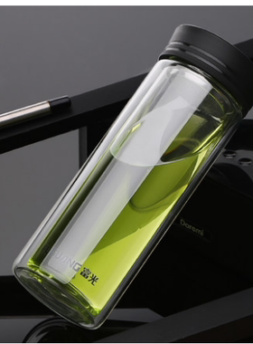 富光单双层玻璃杯水杯男女泡茶杯隔热便携随手G1613透明杯定制