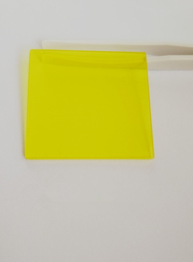 50*50*2.0mm 490nm吸收截止型黄色光学玻璃JB490 红外透射滤光片