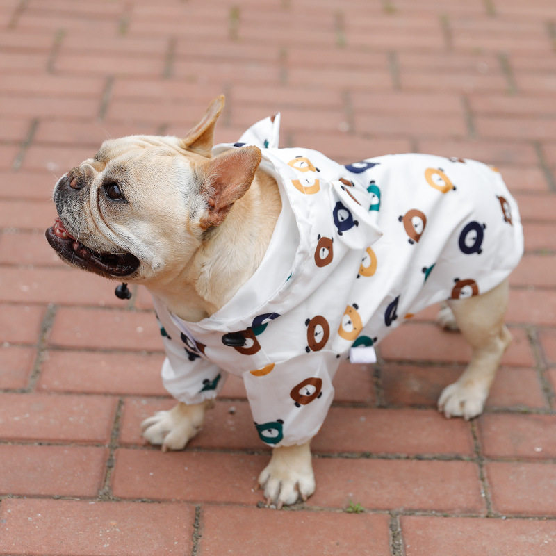 批发宠物雨衣防水四季雨伞小熊衣服狗狗薄款夏季小型犬狗幼犬泰迪