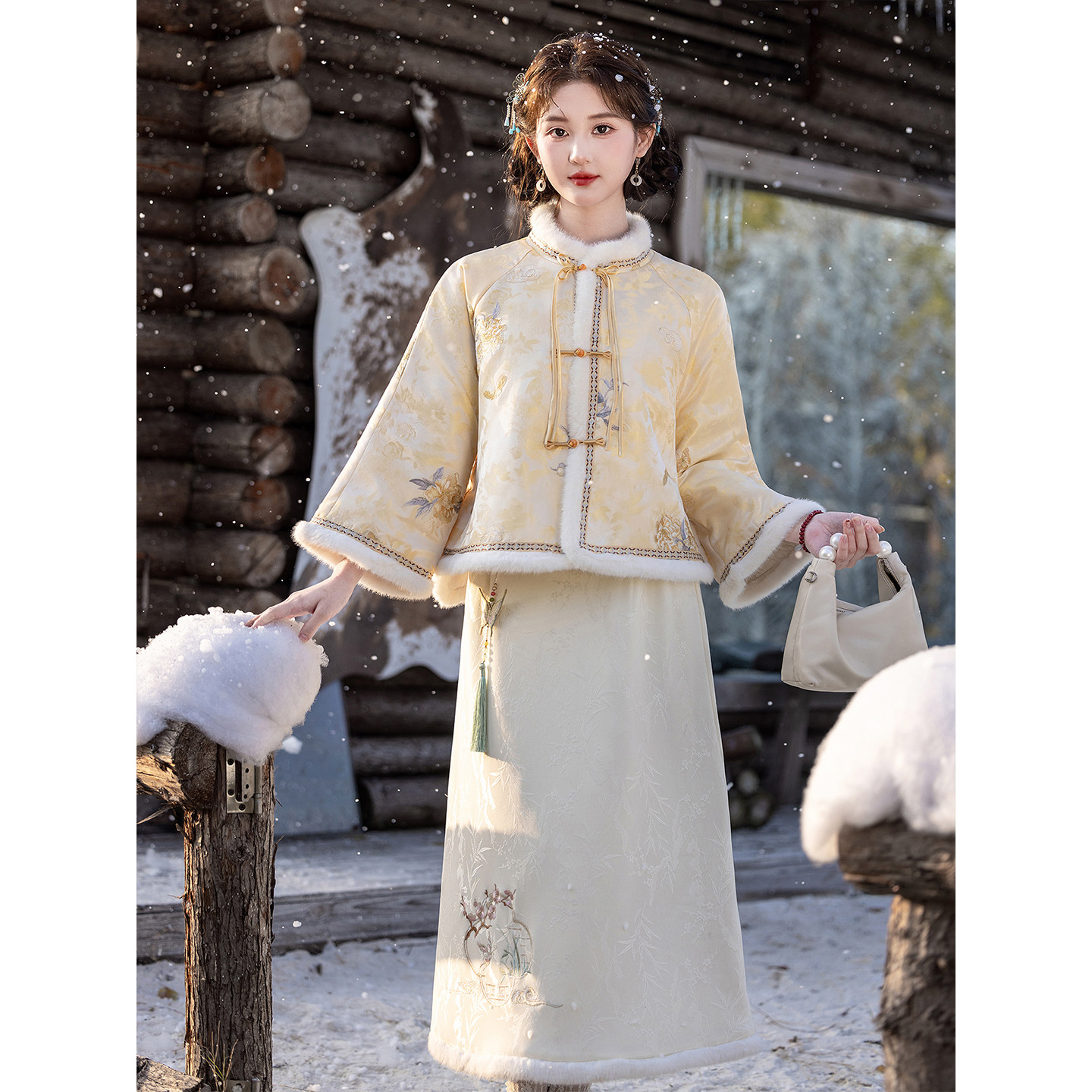 冬季改良唐装中式国风套装古装