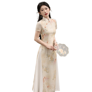 奥黛锦鲤折桂旗袍2026新款夏中考高考送考日常改良新中式旗开得胜