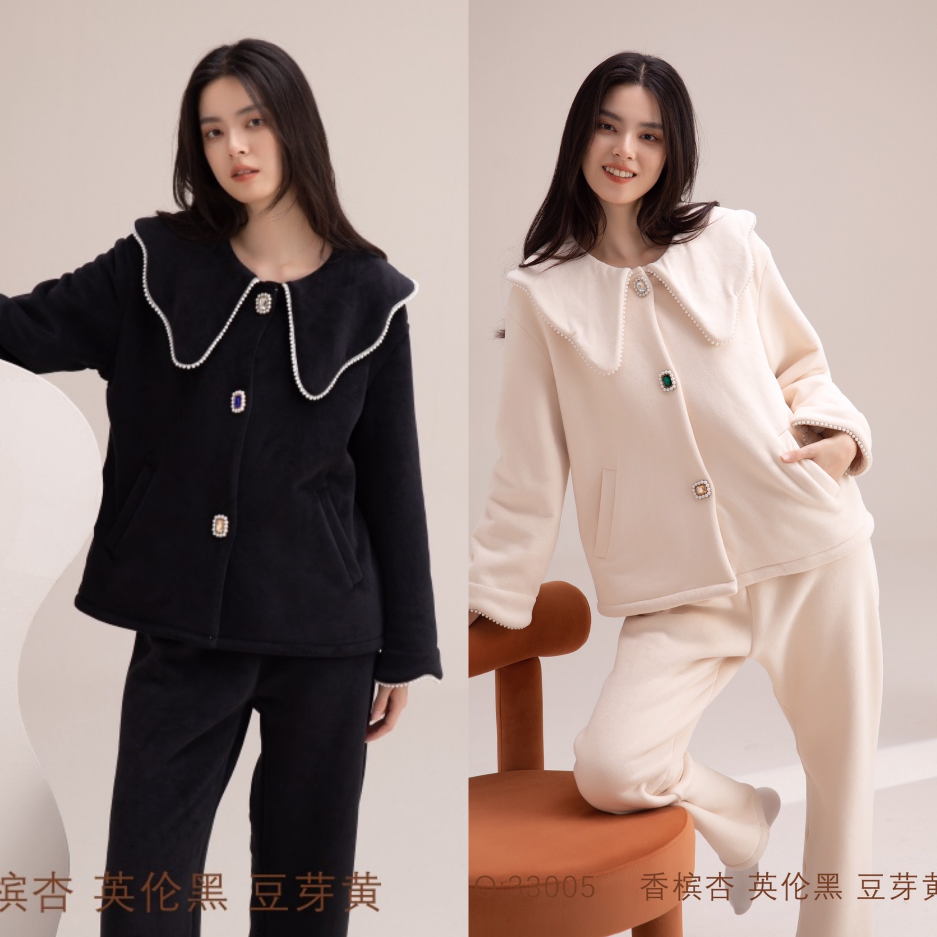 安杜拉女23秋冬新款 加厚澳毛绒大翻领钻石纽扣家居服睡衣套33005,女士内衣/男士内衣/家居服,睡衣/家居服套装,淘宝优惠券,粉丝福利购,淘宝优惠卷