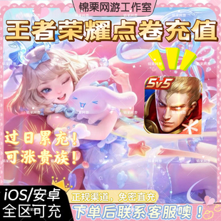 王者荣耀点卷充值可涨贵族过日累充扫码直充黑曜卡四区快