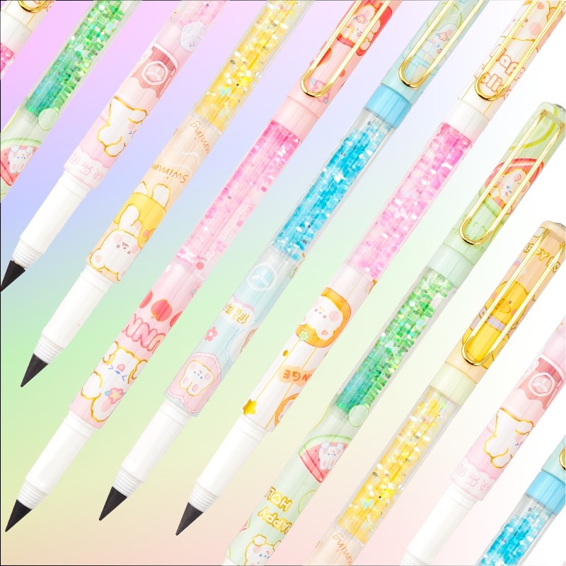 黑科技文具恋上字小仙女流沙少女心正姿hb永恒写不完12支整盒铅笔