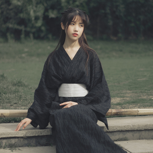 日式 服装 万浴衣万圣节 传统型和服浴袍长袍男女情侣款 日本山本风格