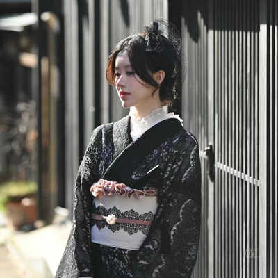 日本传统和服黑道千金蕾丝混搭
