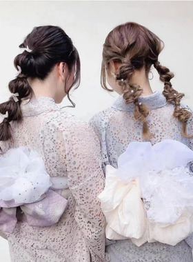 【多款】日单带扬夏季和服浴衣腰带蕾丝点缀装饰梦幻纱带混搭和洋