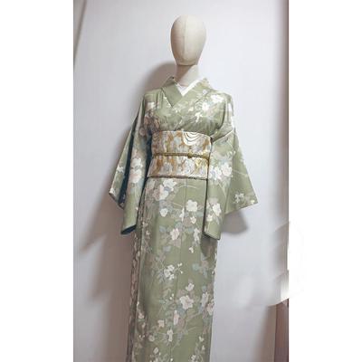 改良和服浴衣赏樱花青木元