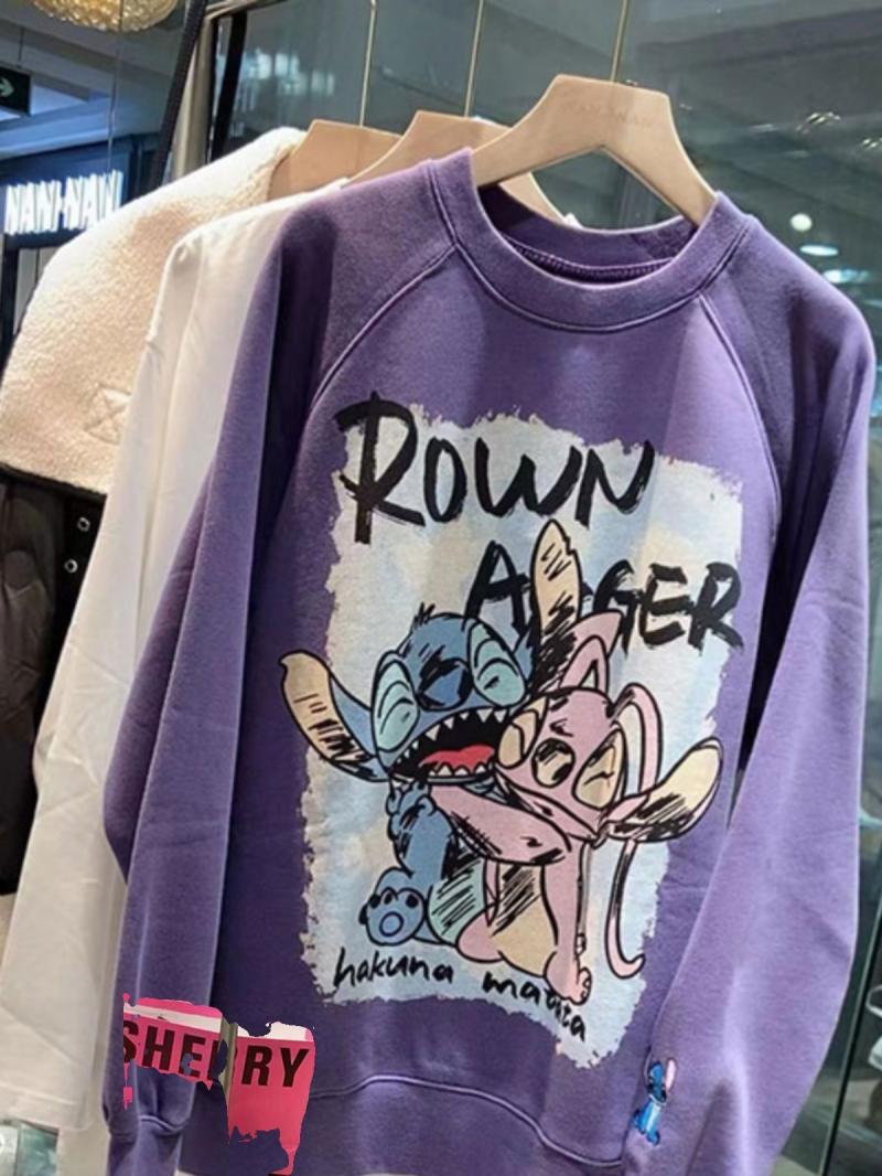 特大码加绒加厚印花卫衣时尚宽松