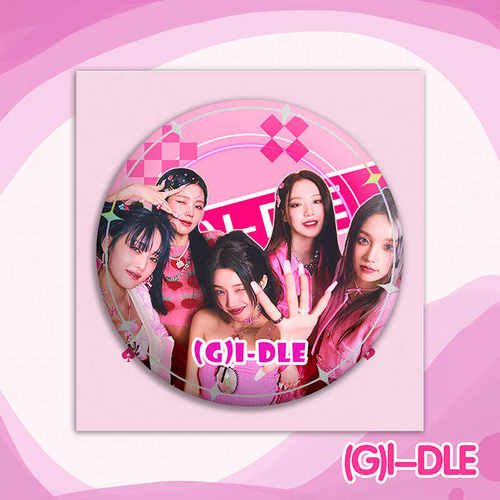 GI-DLE 明星周边75MM马口铁网红胸针徽章新款高颜值镭射吧唧礼物