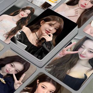 新款IVE张元英小卡55张高清不重复三寸圆角拍立得专辑LOMO卡闪卡