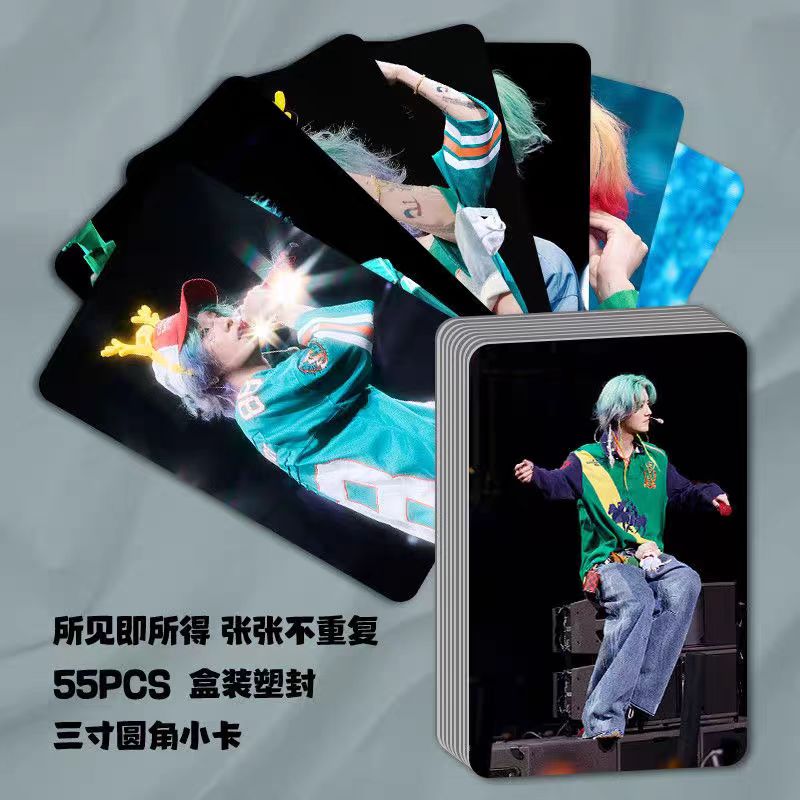 鹿晗明星小卡周边55张盒装