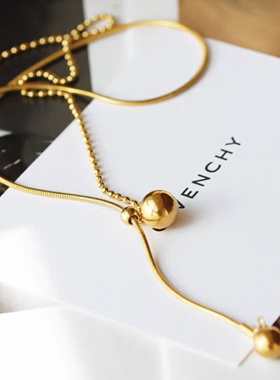 X31不掉色~太钢多带百搭毛衣链百搭链条简约可调节长款项链礼品