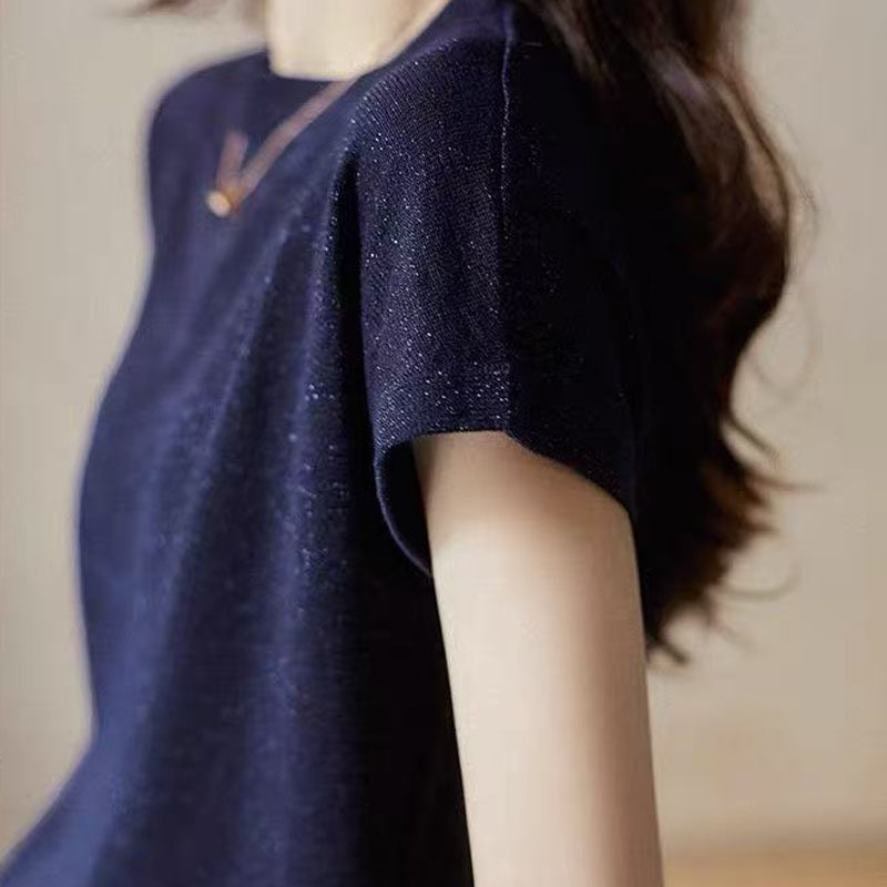 清仓捡漏一线品牌专柜撤回夏装短袖t恤衫女外贸出口冰丝薄款上衣