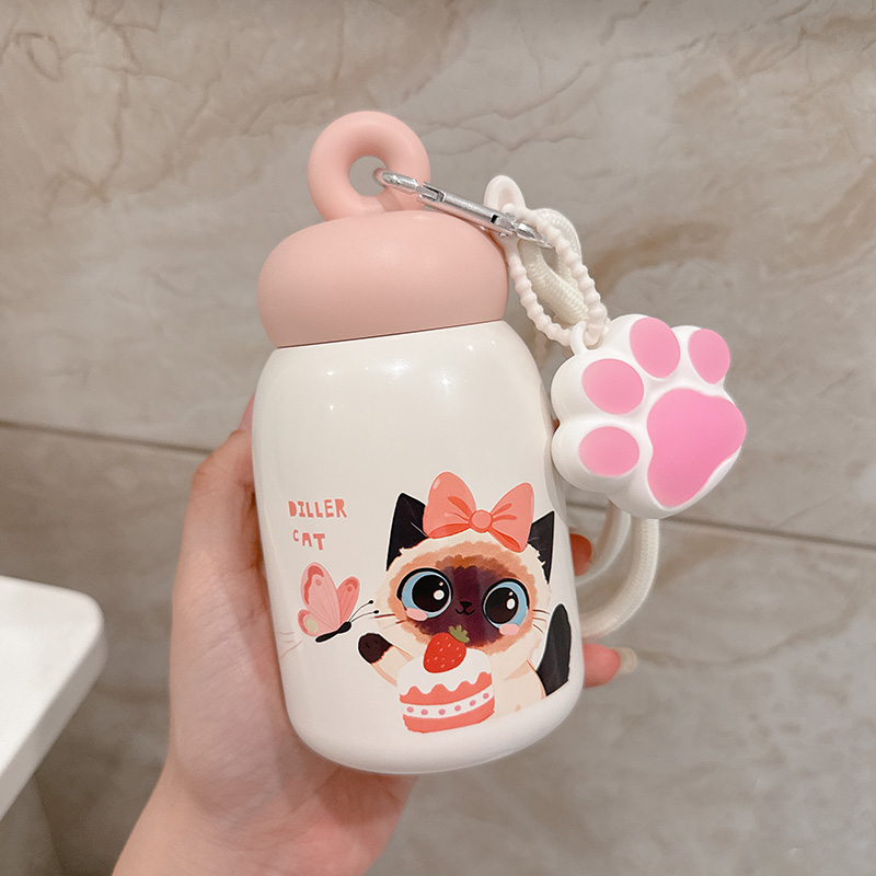 迪乐贝尔高颜值可爱猫咪保温杯