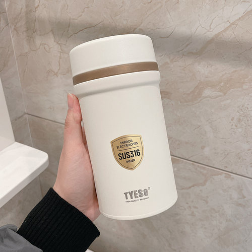 TYESO保温饭盒银耳羹焖烧杯316不锈钢大容量高颜值保温杯学生水杯