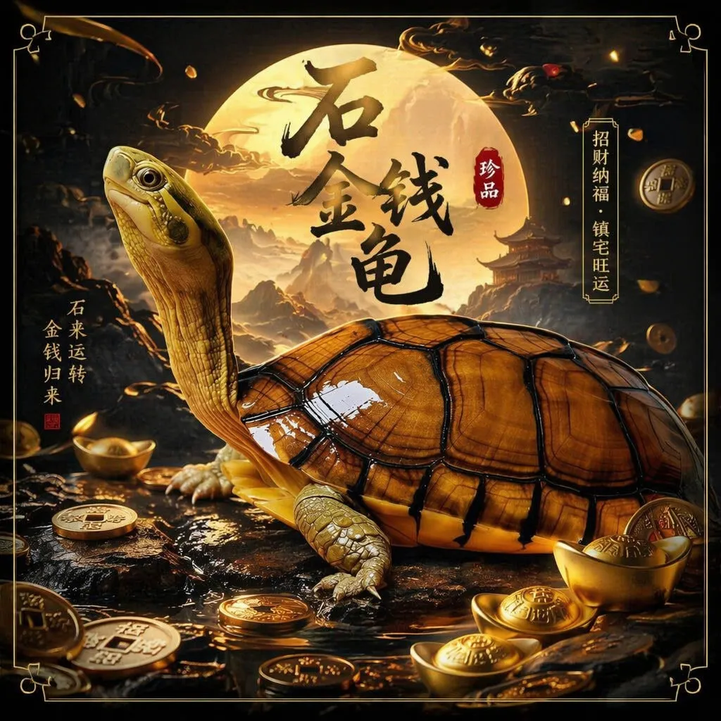 正宗纯种金钱龟招财吃菜石金钱龟长寿情侣观赏深水小宠物乌龟活物