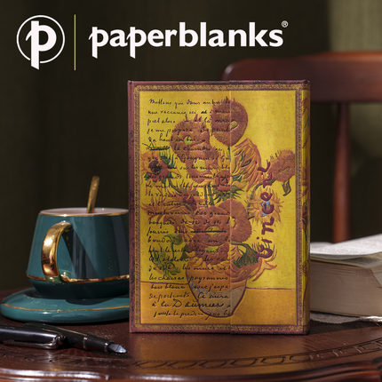 新款Paperblanks复古笔记本名人手稿画家梵高向日葵记事本子精美