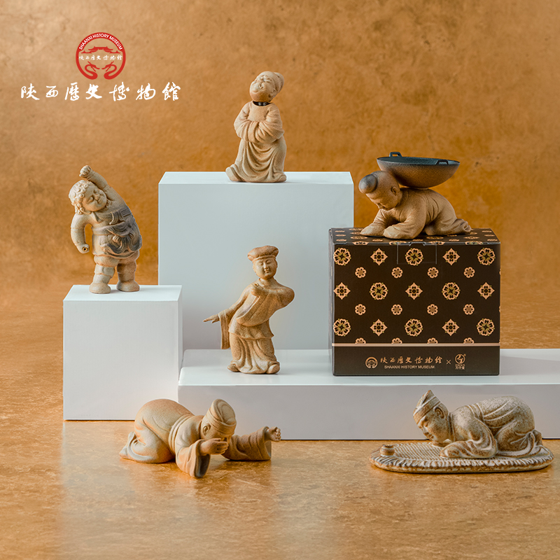 陕历博万仟堂显眼包雕塑陶瓷茶宠