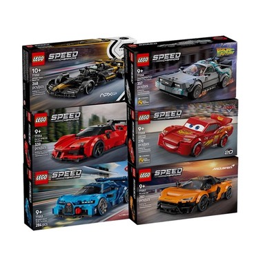 乐高超级赛车speed系列77256回到未来时光机77252f1积木玩具礼物