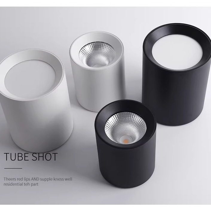 明装射灯led防眩免开孔吸顶cob店铺商用家用走廊过道吊顶圆形筒灯,家装灯饰光源,明装筒灯,淘宝优惠券,粉丝福利购,淘宝优惠卷