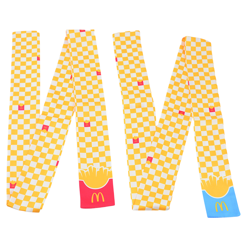 麦当劳新款长条丝巾飘带