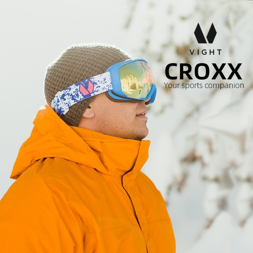 VIGHT飞特 滑雪镜成人双层防雾可卡近视男女户外装备护目镜 Croxx