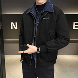 假两件牛仔拼接棉衣男装翻领冬季棉服2297-P135，男装棉衣，电商D236（原A051）