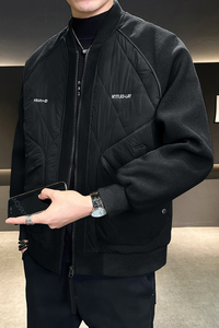 轻薄撞色拼接棉服棒球领保暖男士二棉夹克外套JK2291-P128图片